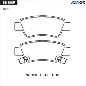 Дисковые тормозные колодки ADVICS SN198P 7659144