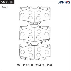 Дисковые тормозные колодки ADVICS SN253P 7659151
