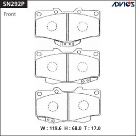Дисковые тормозные колодки ADVICS SN292P 7659159