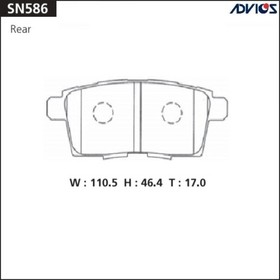 Дисковые тормозные колодки ADVICS SN586 7659182