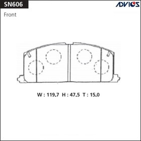 Дисковые тормозные колодки ADVICS SN606 7659188