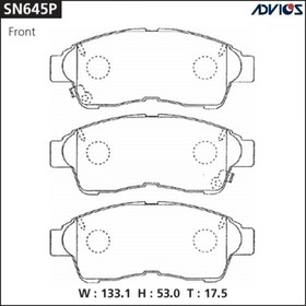 Дисковые тормозные колодки ADVICS SN645P 7659189