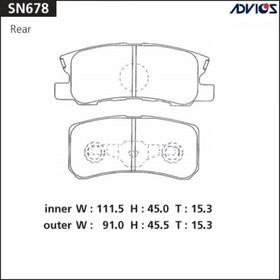 Дисковые тормозные колодки ADVICS SN678 7659197