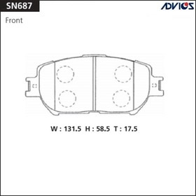 Дисковые тормозные колодки ADVICS SN687 7659202