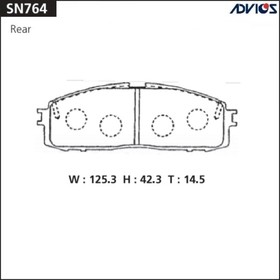 Дисковые тормозные колодки ADVICS SN764 7659207