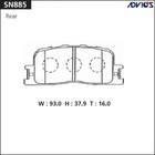 Дисковые тормозные колодки ADVICS SN885 7659214 - фото 107872