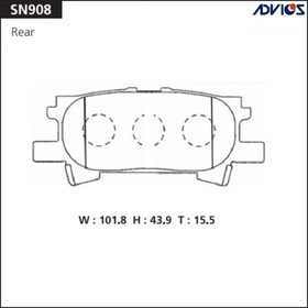 Дисковые тормозные колодки ADVICS SN908 7659222