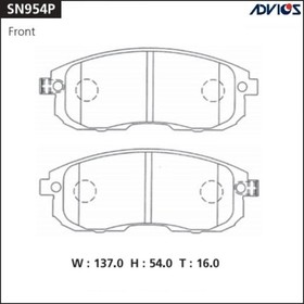 Дисковые тормозные колодки ADVICS SN954P 7659235