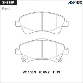Дисковые тормозные колодки ADVICS SN998P 7659241