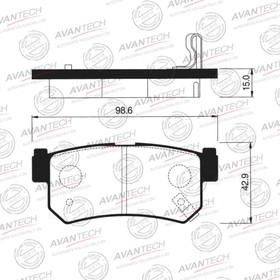 Колодки тормозные дисковые Avantech (противоскрипная пластина в компл.) AV018 7659254