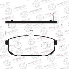 Колодки тормозные дисковые Avantech (противоскрипная пластина в компл.) AV032 7659263