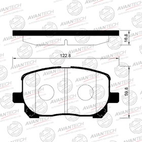Колодки тормозные дисковые Avantech (противоскрипная пластина в компл.) AV1040 7659293