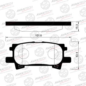Колодки тормозные дисковые Avantech (противоскрипная пластина в компл.) AV1058 7659299