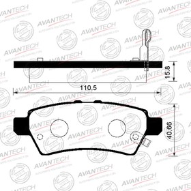 Колодки тормозные дисковые Avantech (противоскрипная пластина в компл.) AV1082 7659306