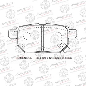 Колодки тормозные дисковые Avantech (противоскрипная пластина в компл.) AV1103 7659311