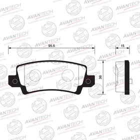 Колодки тормозные дисковые Avantech (противоскрипная пластина в компл.) AV1140 7659317