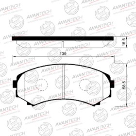 Колодки тормозные дисковые Avantech (противоскрипная пластина в компл.) AV257 7659365