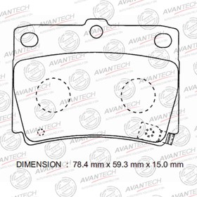 Колодки тормозные дисковые Avantech (противоскрипная пластина в компл.) AV448 7659385