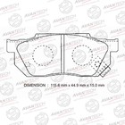 Колодки тормозные дисковые Avantech (противоскрипная пластина в компл.) AV574 7659388 - фото 107957