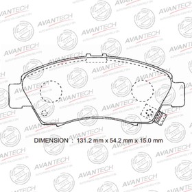 Колодки тормозные дисковые Avantech (противоскрипная пластина в компл.) AV575 7659389