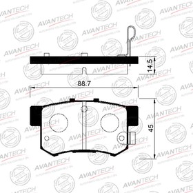 Колодки тормозные дисковые Avantech (противоскрипная пластина в компл.) AV576 7659390