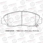 Колодки тормозные дисковые Avantech (противоскрипная пластина в компл.) AV593 7659394 - фото 107963