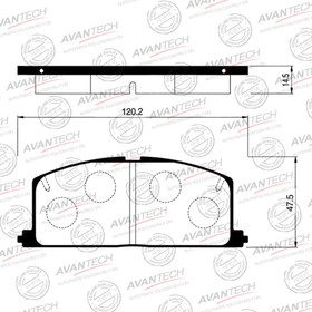 Колодки тормозные дисковые Avantech AV756 7659409