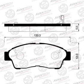 Колодки тормозные дисковые Avantech (противоскрипная пластина в компл.) AV795 7659411