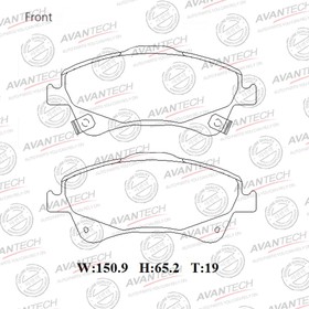 Колодки тормозные дисковые Avantech (противоскрипная пластина в компл.) AV820 7659418