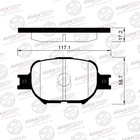 Колодки тормозные дисковые Avantech (противоскрипная пластина в компл.) AV821 7659419 - фото 107976
