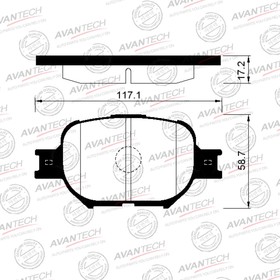 Колодки тормозные дисковые Avantech (противоскрипная пластина в компл.) AV821 7659419