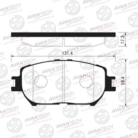 Колодки тормозные дисковые Avantech (противоскрипная пластина в компл.) AV837 7659425