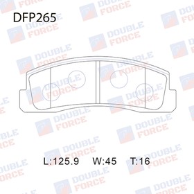 Колодки тормозные дисковые Double Force DFP265 7659509