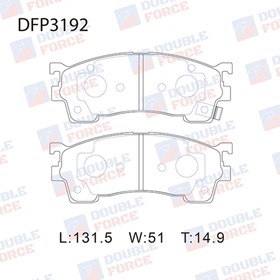 Колодки тормозные дисковые Double Force DFP3192 7659513