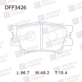Колодки тормозные дисковые Double Force DFP3426 7659546