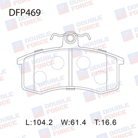 Колодки тормозные дисковые Double Force DFP469 7659562