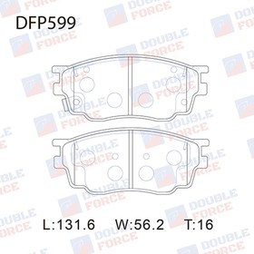 Колодки тормозные дисковые Double Force DFP599 7659563