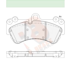 Дисковые тормозные колодки R BRAKE RB1620 7659659