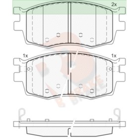 Дисковые тормозные колодки R BRAKE RB1711 7659685