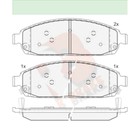 Дисковые тормозные колодки R BRAKE RB1713 7659687 - фото 108037