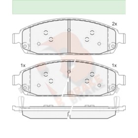 Дисковые тормозные колодки R BRAKE RB1713 7659687
