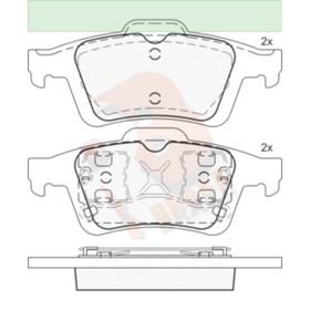 Дисковые тормозные колодки R BRAKE RB1743 7659693