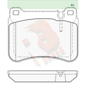 Дисковые тормозные колодки R BRAKE RB1769 7659697