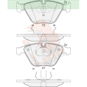 Дисковые тормозные колодки R BRAKE RB1814 7659713