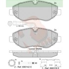 Дисковые тормозные колодки R BRAKE RB1846-066 7659717 - фото 108042