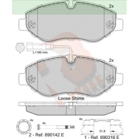 Дисковые тормозные колодки R BRAKE RB1846-066 7659717