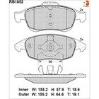 Дисковые тормозные колодки R BRAKE RB1852 7659720 - фото 108043