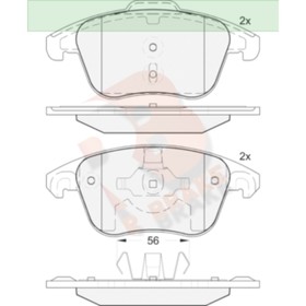 Дисковые тормозные колодки R BRAKE RB1866 7659729