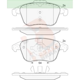Дисковые тормозные колодки R BRAKE RB1866-200 7659730