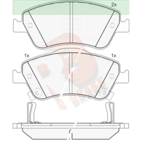 Дисковые тормозные колодки R BRAKE RB1869 7659731
